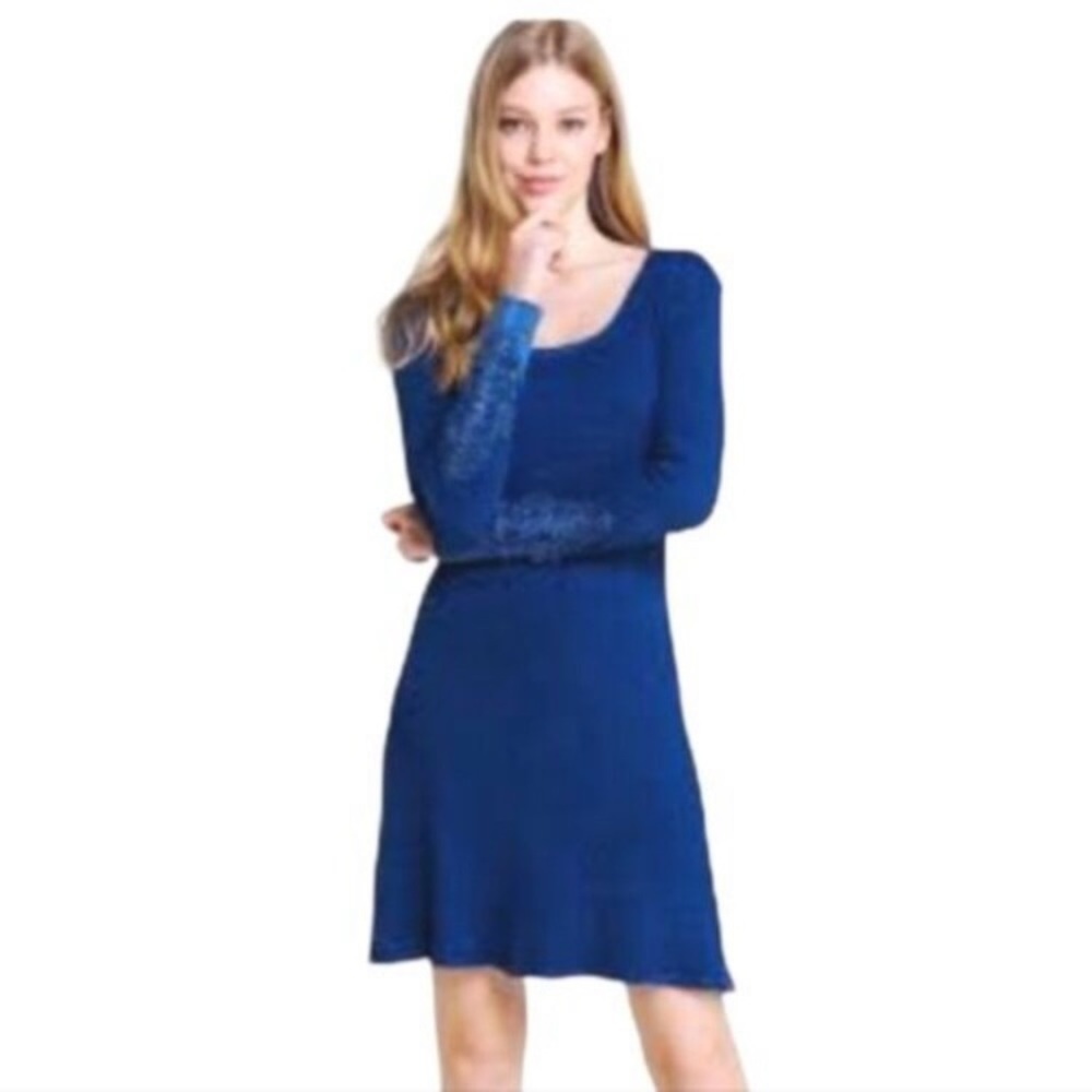 ABLE Thermal Lace Cuff Detail Dress